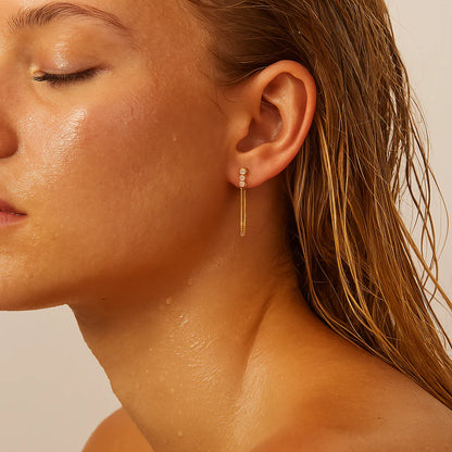 Alandra Asymmetrical Chain Stud Earring