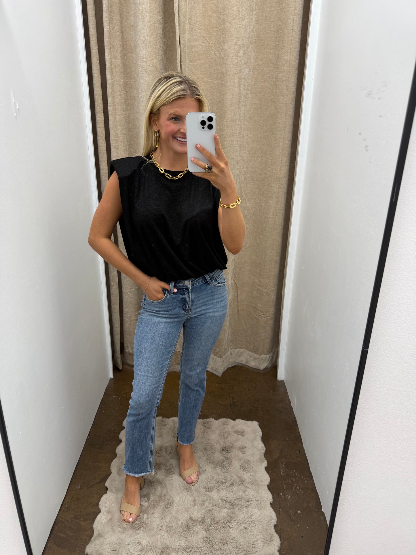 Round Neckline with Shoulder Pad Bodysuit