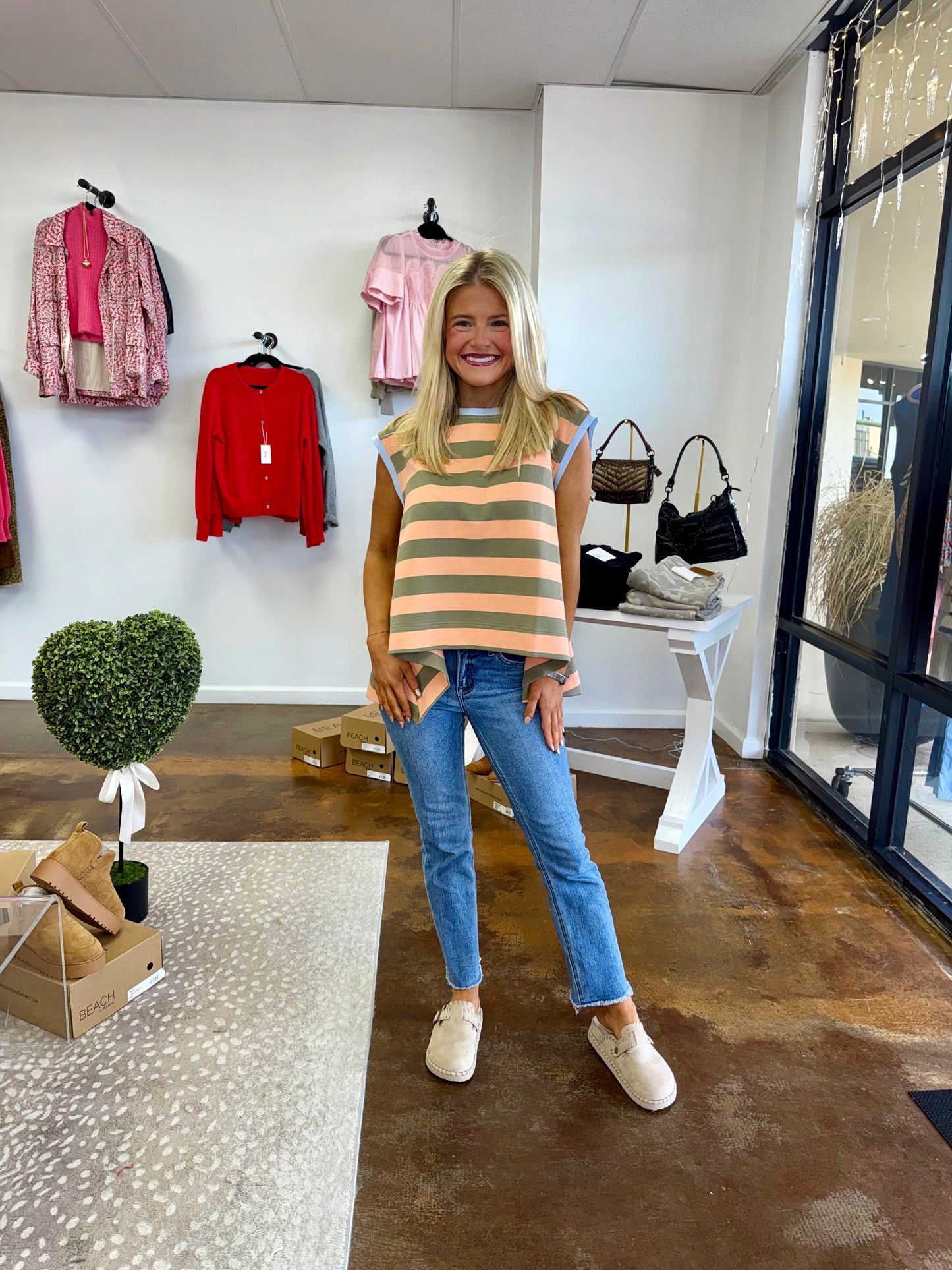 Striped Sleeveless Top