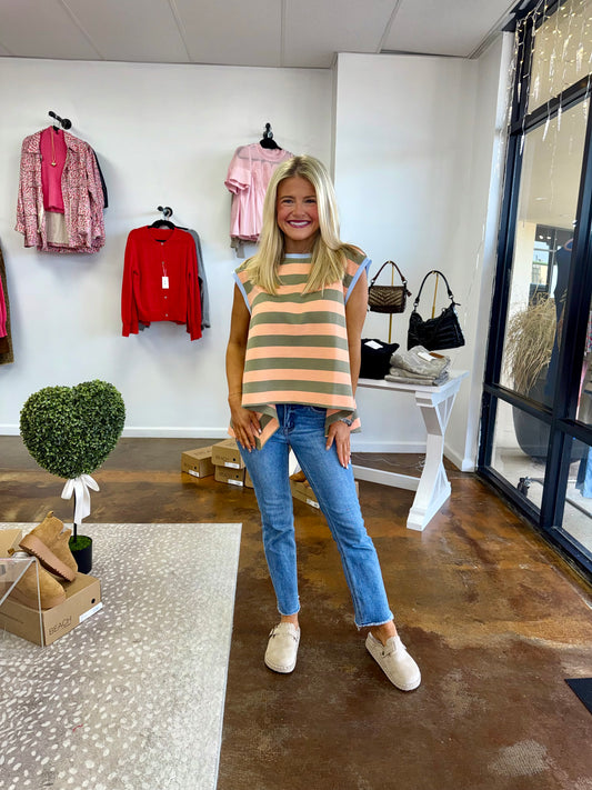 Striped Sleeveless Top
