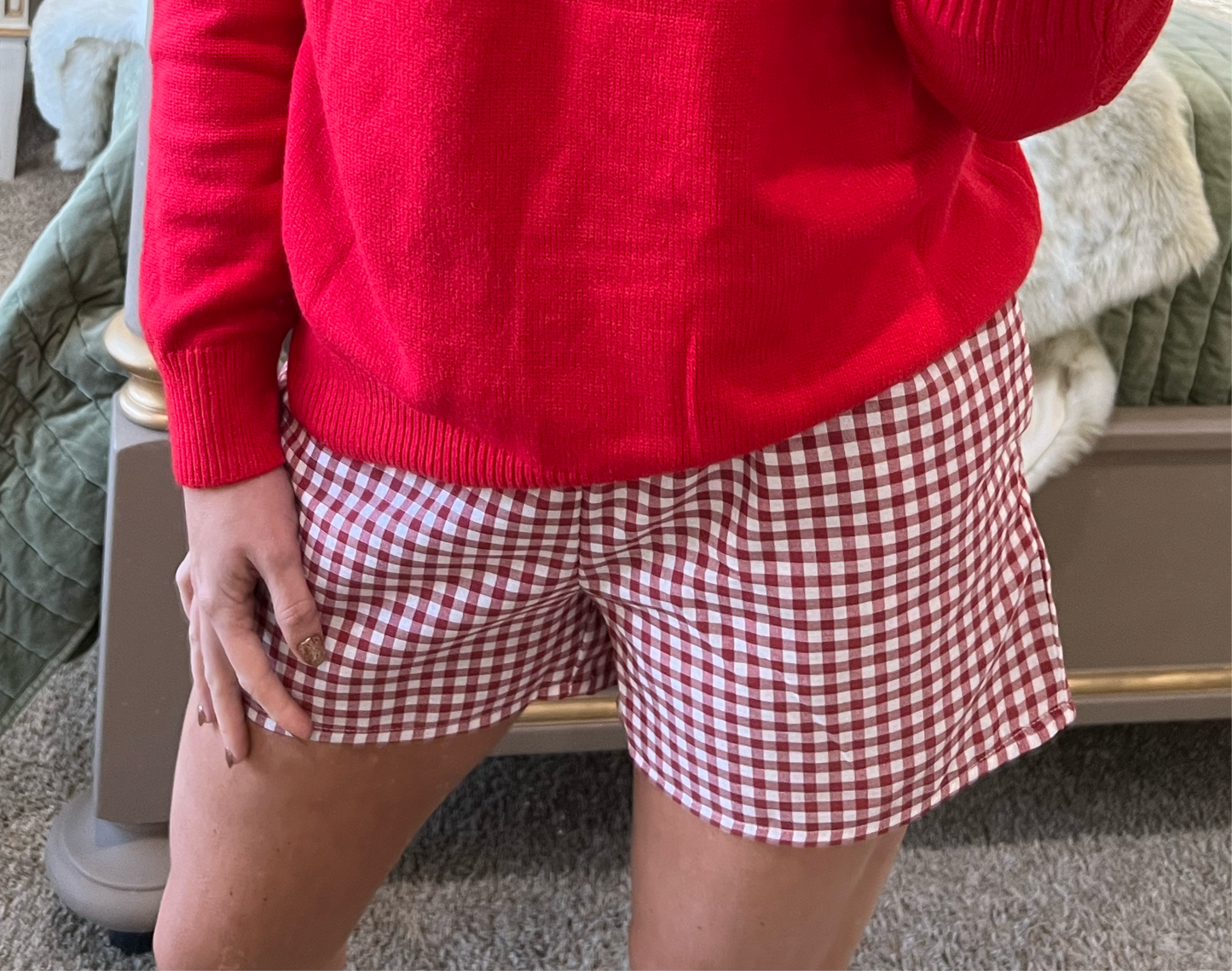 Red Gingham Boxer Shorts