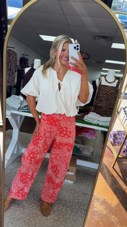 Bandana Print Jeans