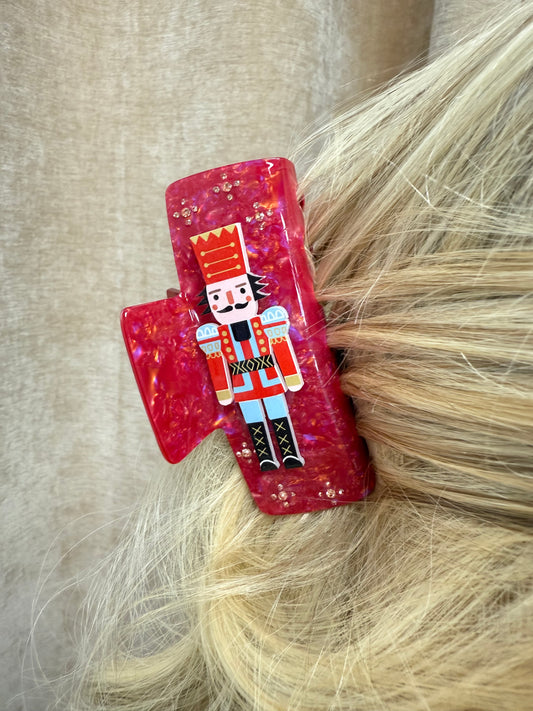 Nutcracker Christmas Claw Clip