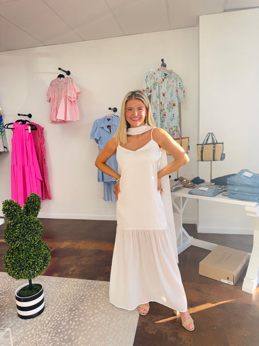 Camilla Chiffon Maxi Dress - White