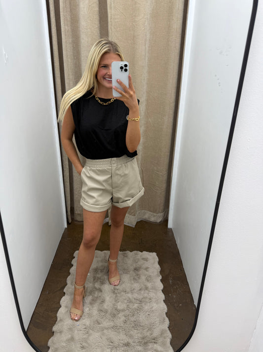 Round Neckline with Shoulder Pad Bodysuit
