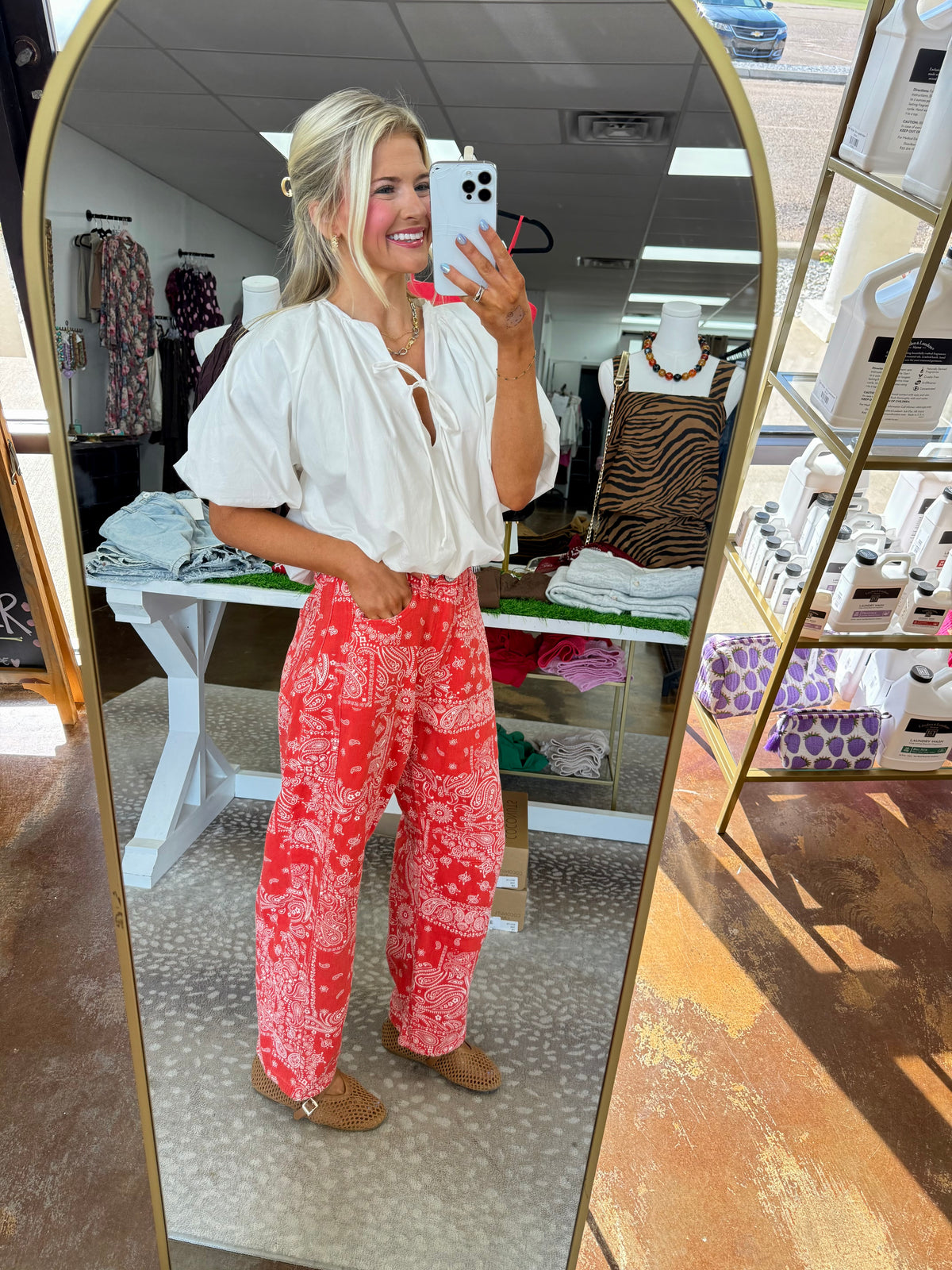 Bandana Print Jeans