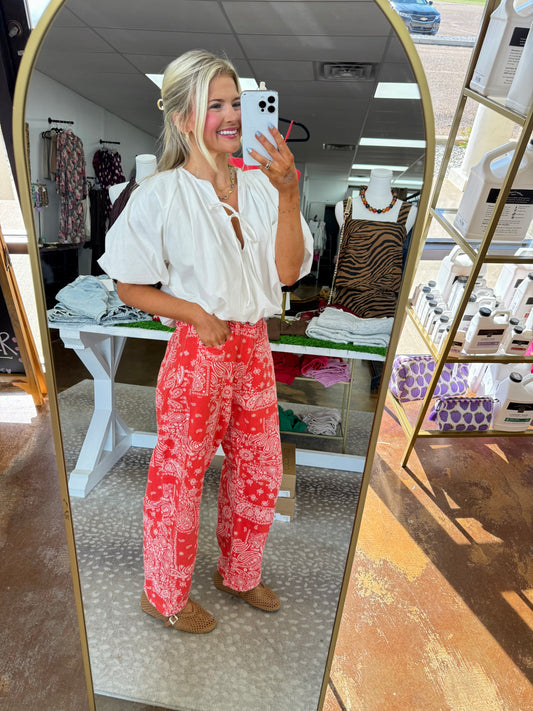 Bandana Print Jeans