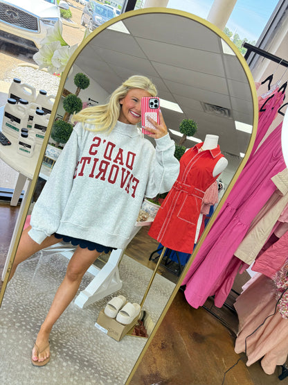 Mom’s / Dad’s Favorite Reversible Mock Neck Sweatshirt