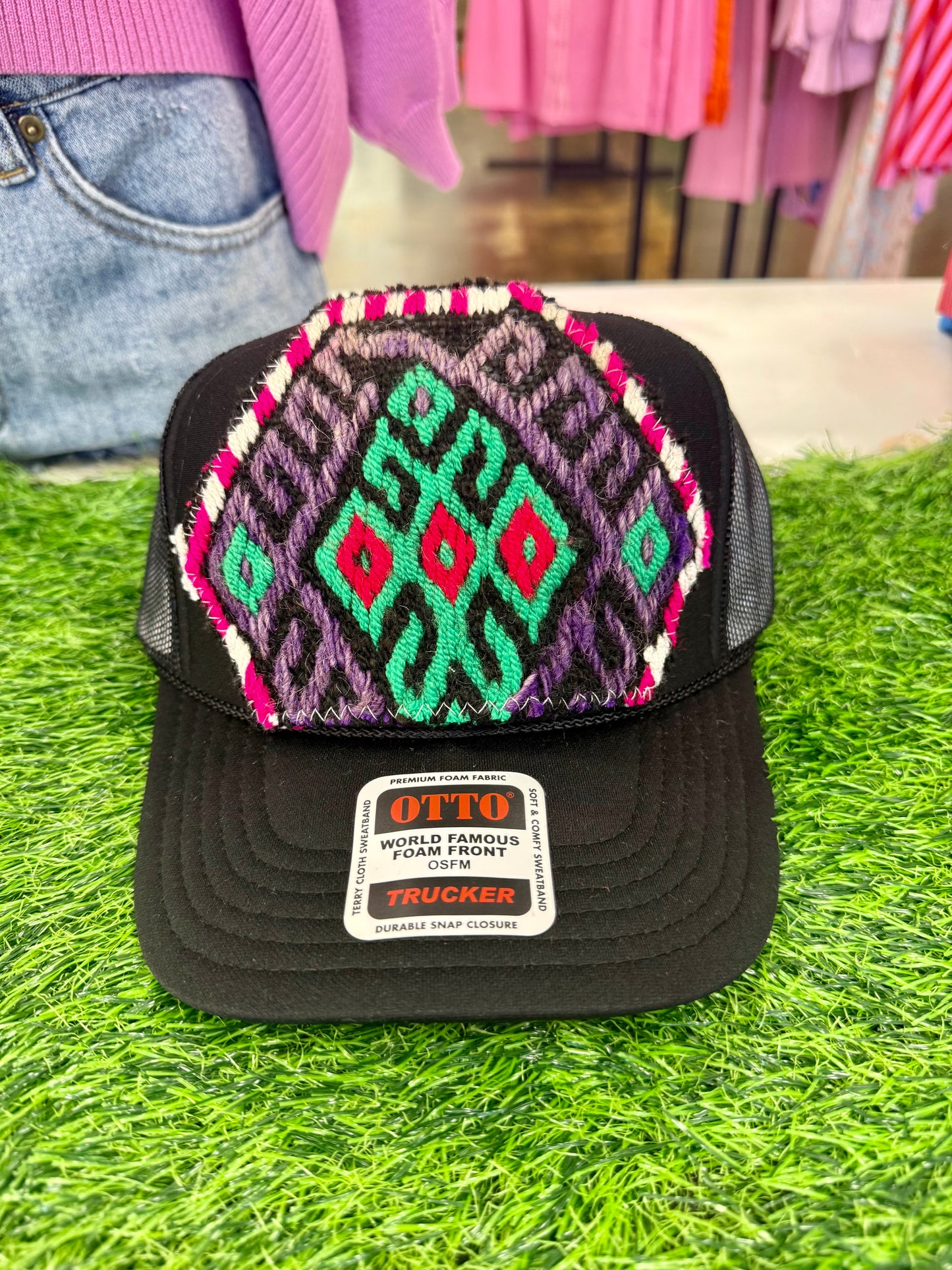 Kilim Patch Trucker Hats