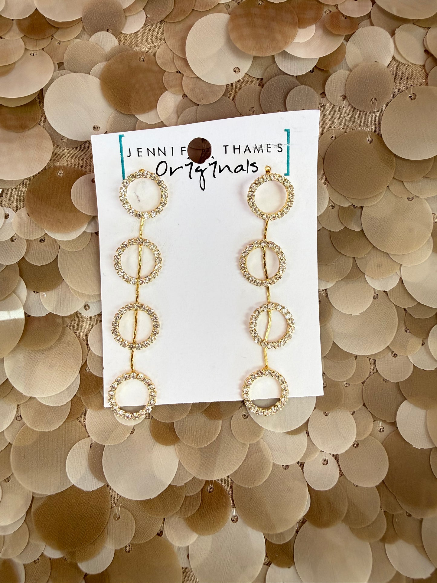 Gilded Drop Chain Earrings