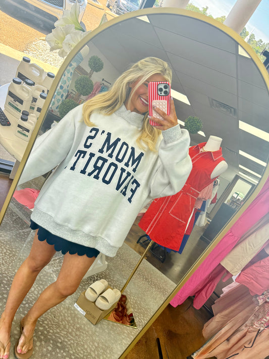 Mom’s / Dad’s Favorite Reversible Mock Neck Sweatshirt