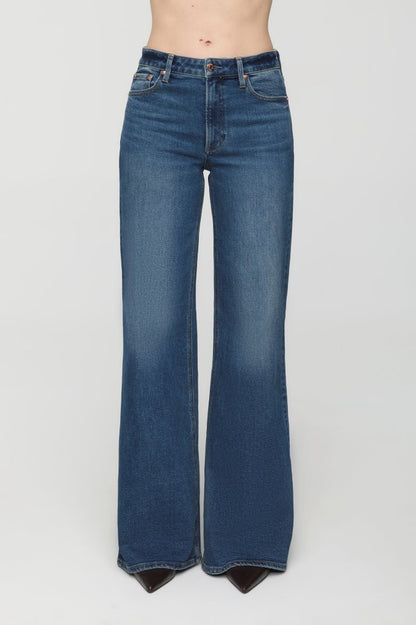 Vivian Mid Rise Wide Leg - Blue Depths