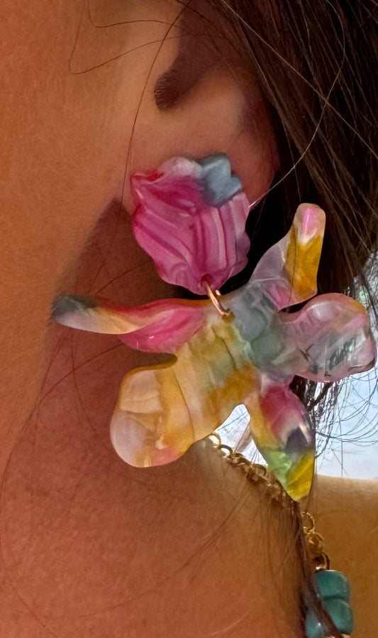 Flower Acetate Earring