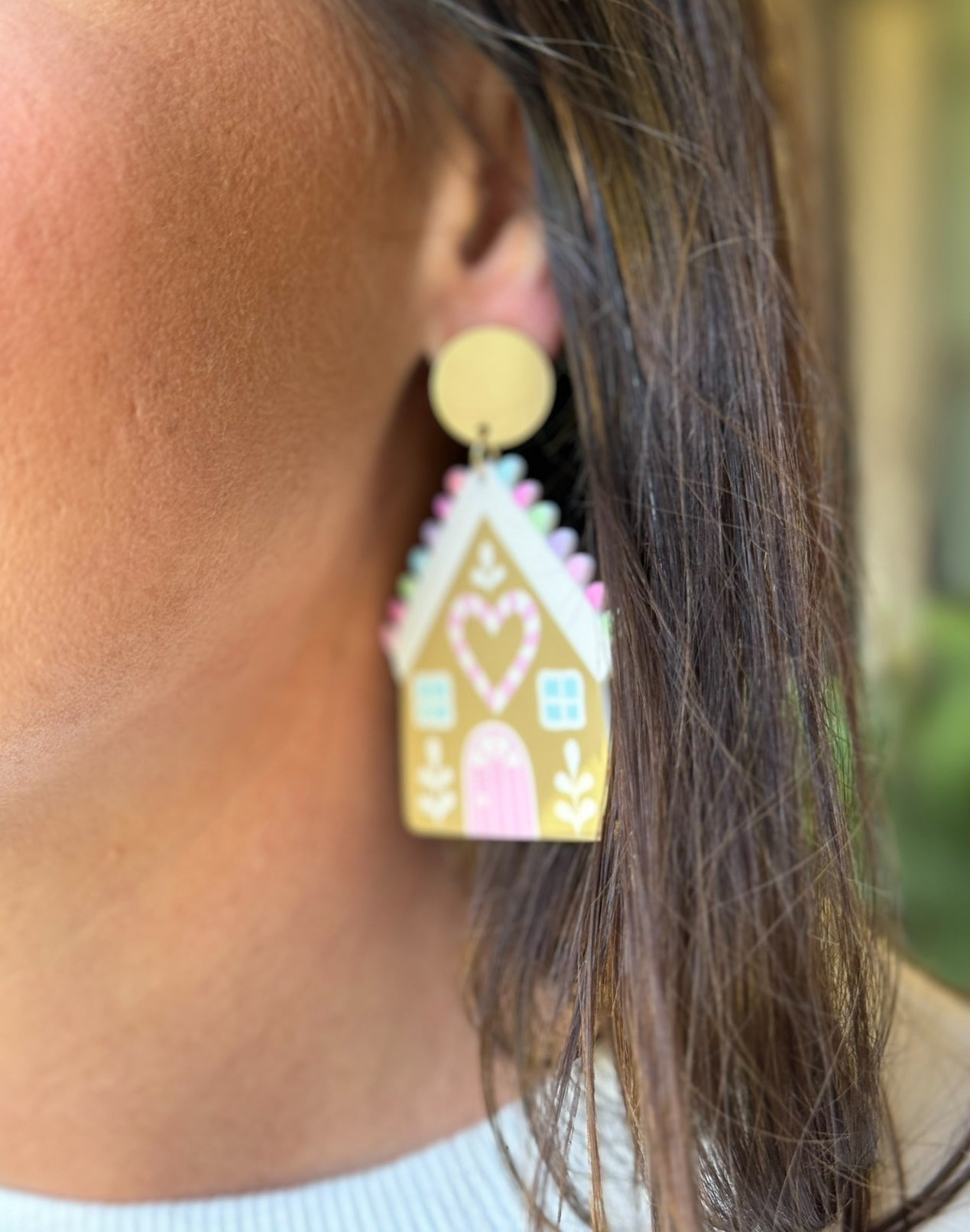 Gingerbread House Earrings