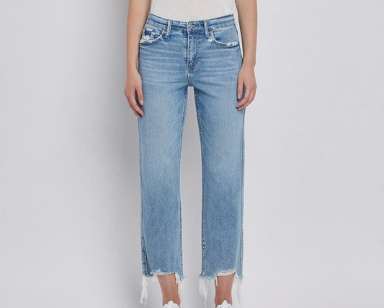 High Rise Regular Straight Jeans