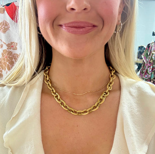 ChansuttPearl Gold Link Necklace