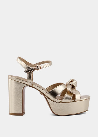 Esmeralda Gold Platform Sandal