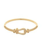 Pave Horseshoe Bangle Bracelet