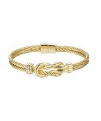 Textured Love Knot Bangle Bracelet