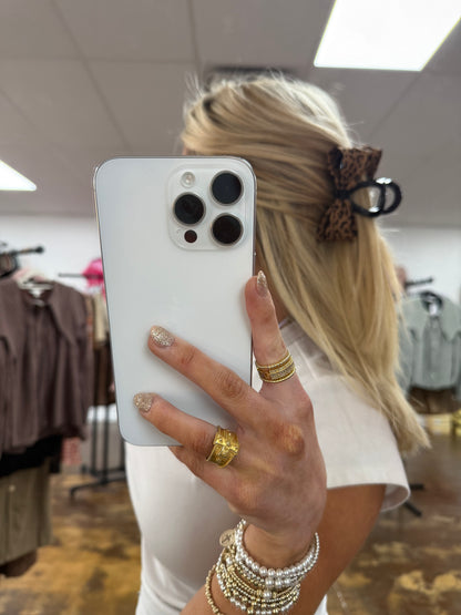 Leopard Bow Clip