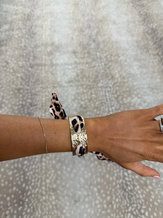 Leopard Scarf Cuff Bracelet