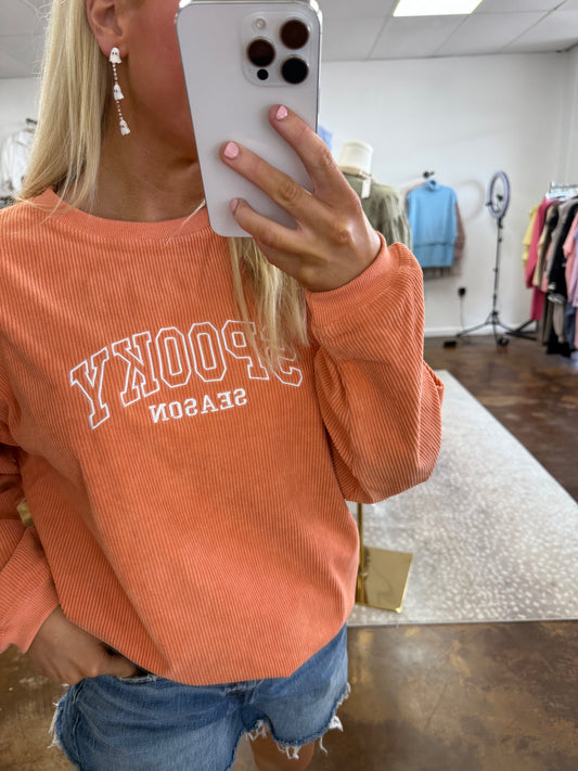 Spooky Season Embroidery Sweatshirt