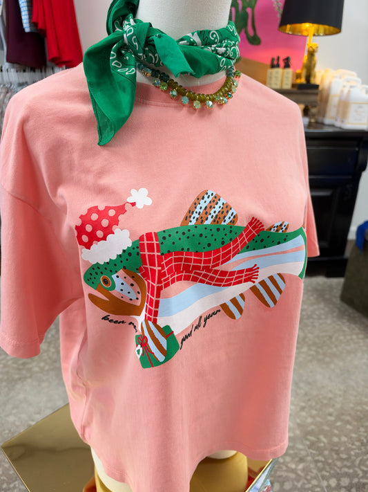 Festive Fish Crop Tee