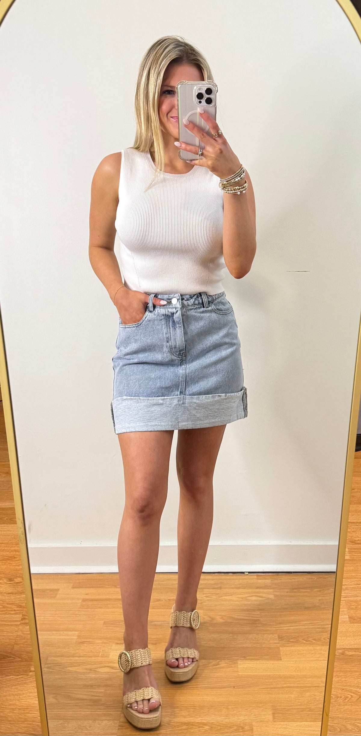 Devin Heming Devin skirt with Flipped Hem – AL Threads
