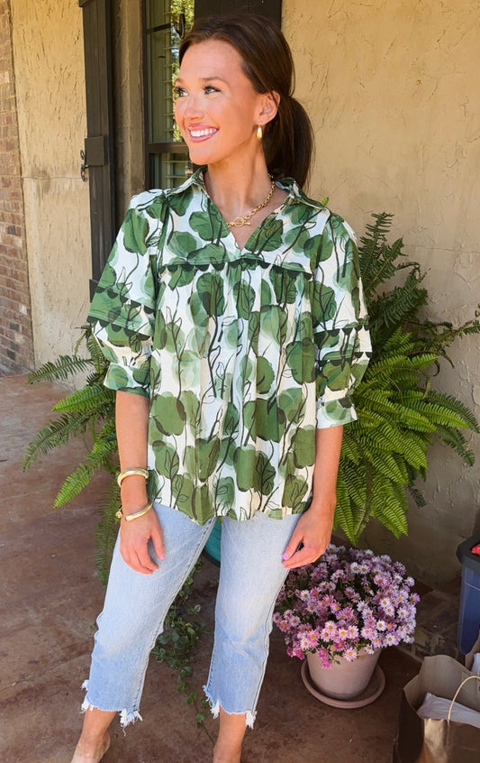 Green with Envy Top