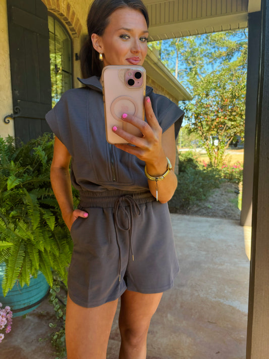 Charcoal Romper