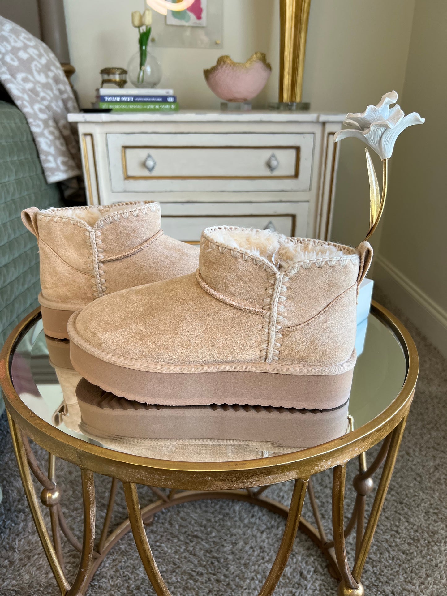 Oatmeal Platform Snow Boot