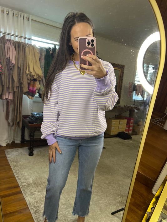 Purple Stripe Pullover