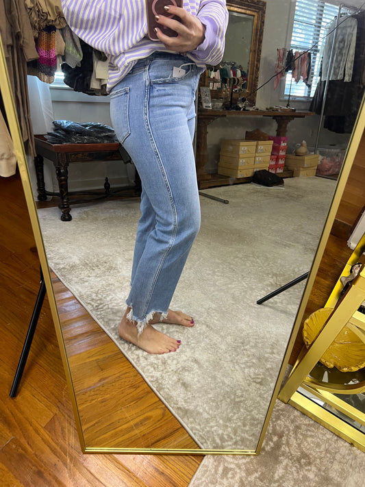 High Rise Regular Straight Jeans