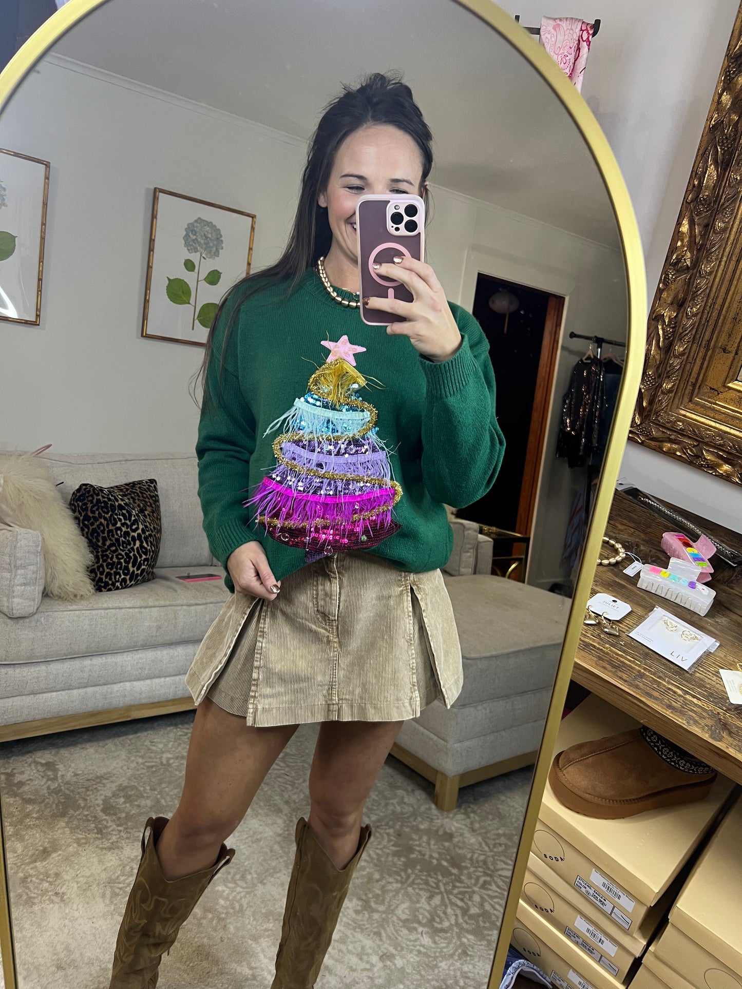 CHRISTMAS TREE SWEATER TOP