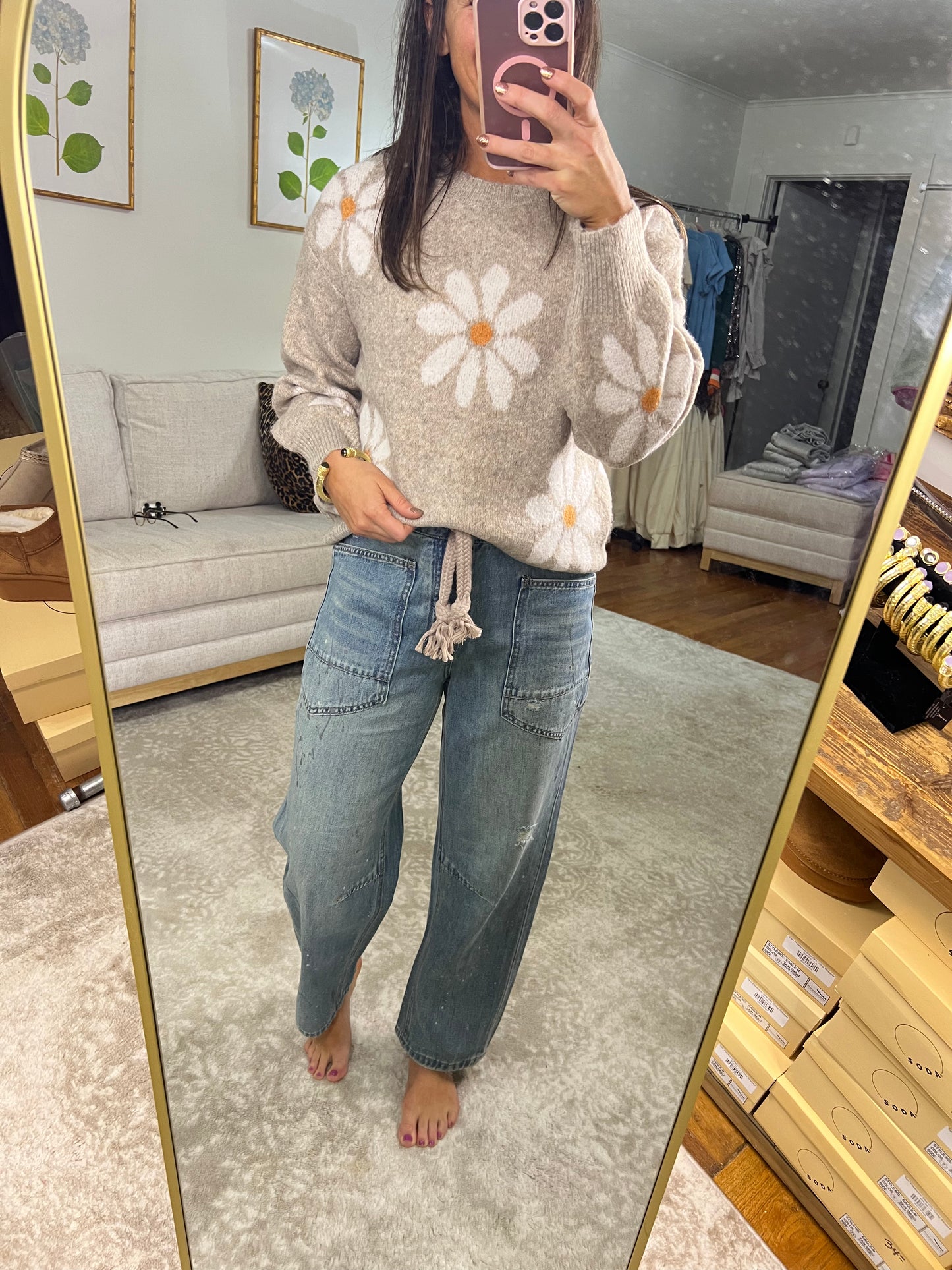 Wild Flower Sweater Top