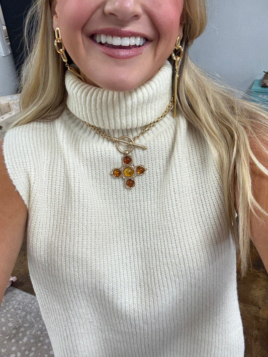 Layered Cross Necklace