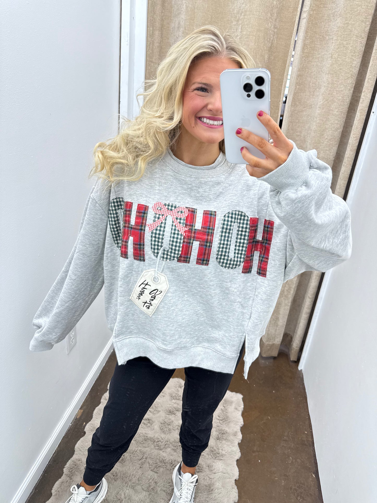 HoHoHo Patchwork Sweatshirt