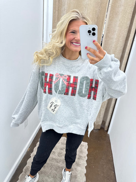 HoHoHo Patchwork Sweatshirt
