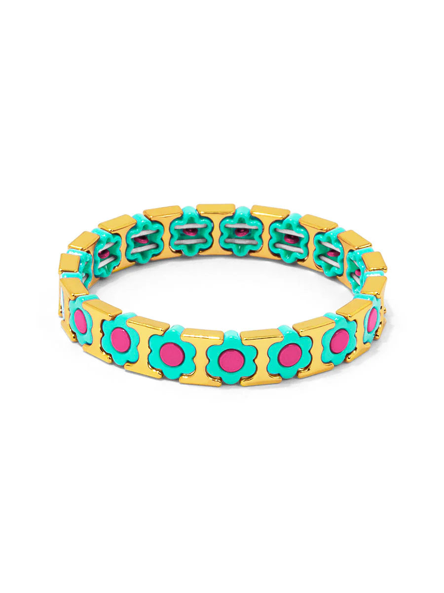 Flower Enamel Stretch Bracelet