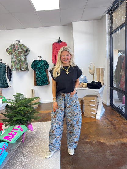 Grey Butterfly Barrel Jeans