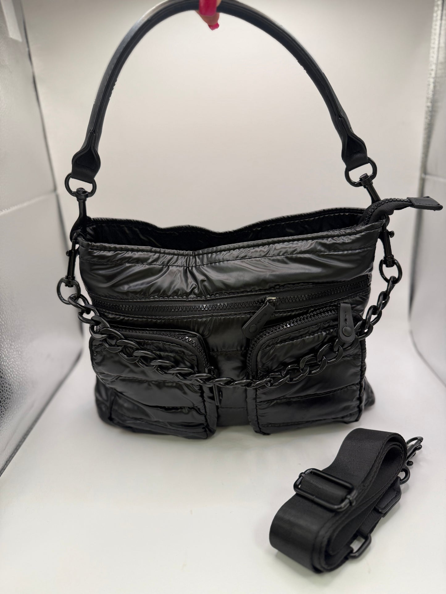 Black Puffer Bag