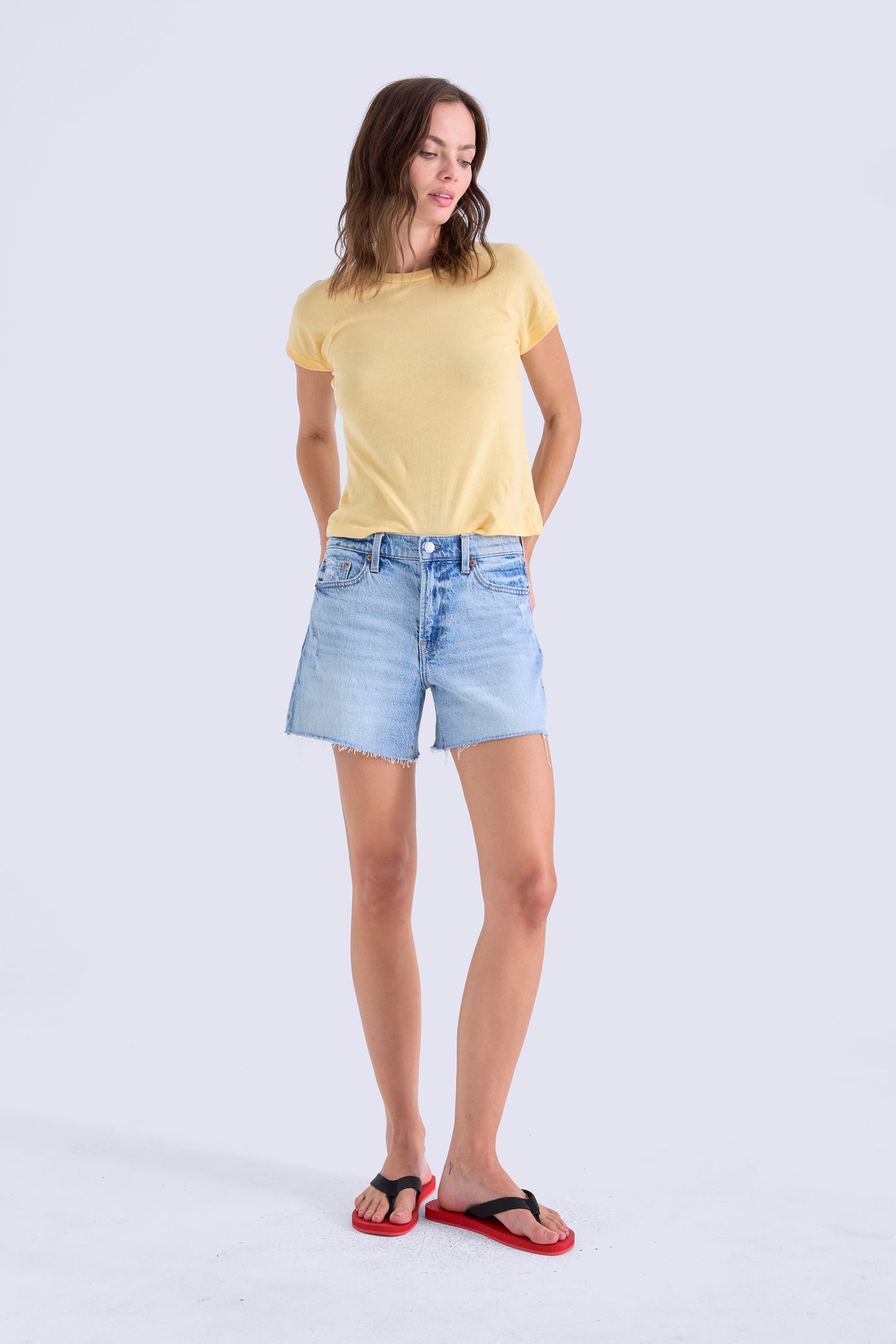 KENNEDY RELAXED MID RISE CUT OFF SHORT - NORMANDY VINTAGE