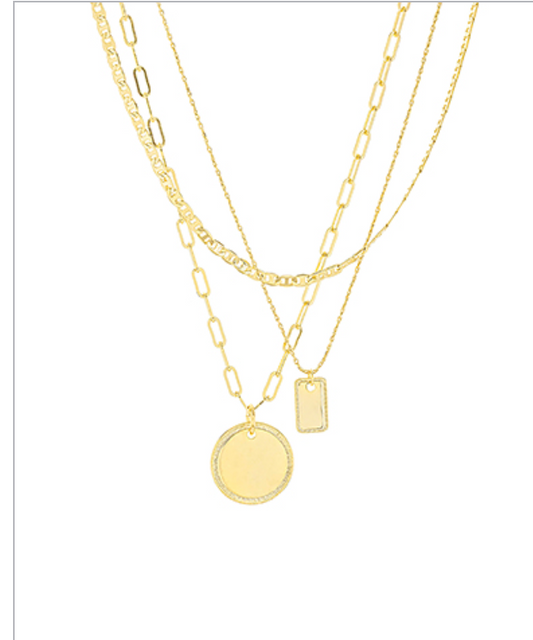 3 Layered Pendant Necklace