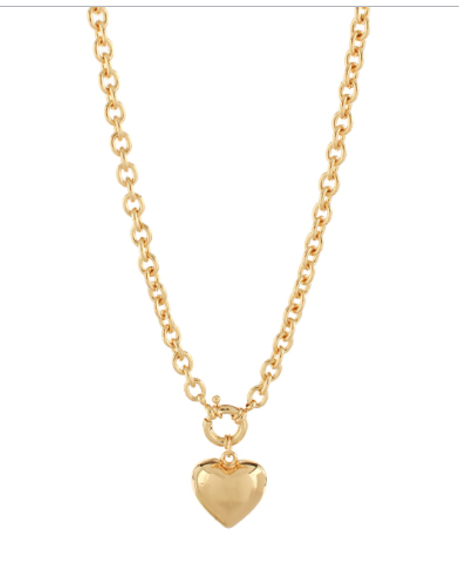 Puffy Heart Pendant Necklace