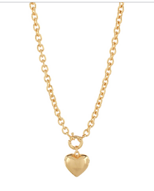 Puffy Heart Pendant Necklace