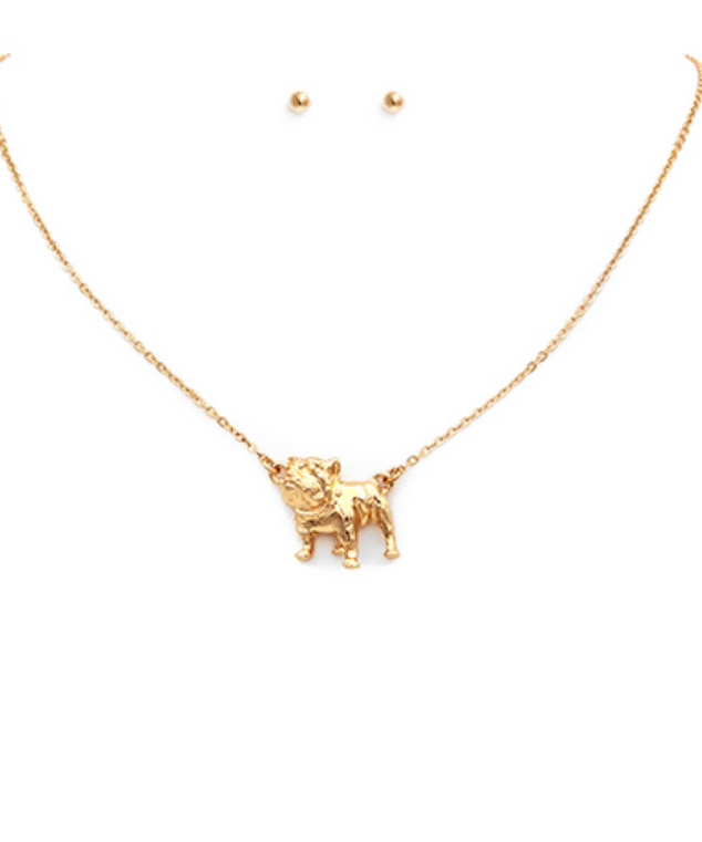 Dainty Bulldog Chain Necklace