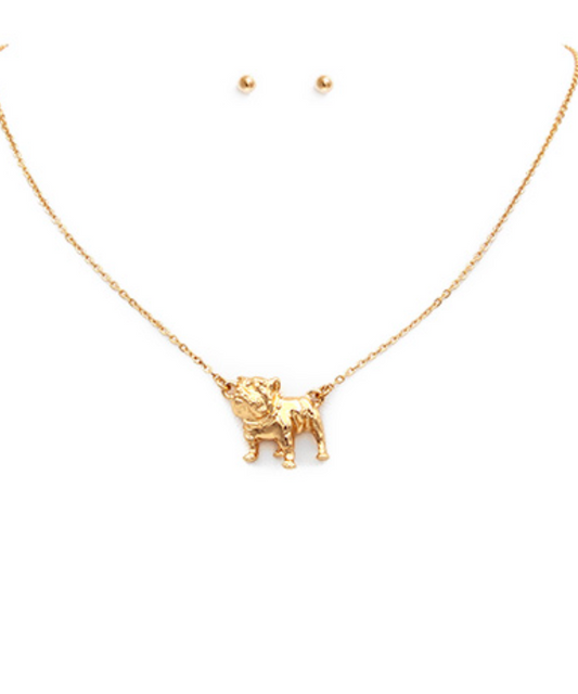 Dainty Bulldog Chain Necklace