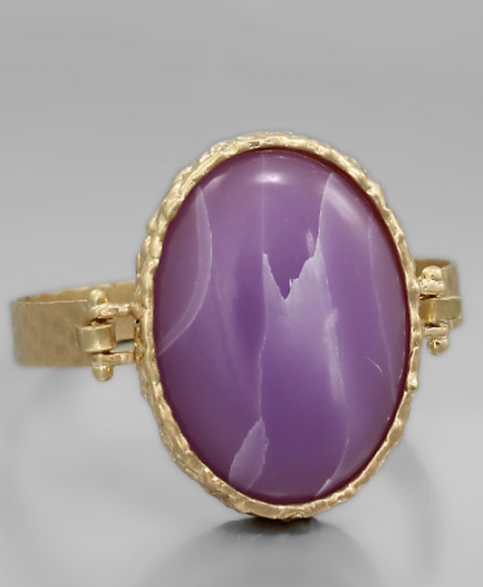 Oval Stone Bangle