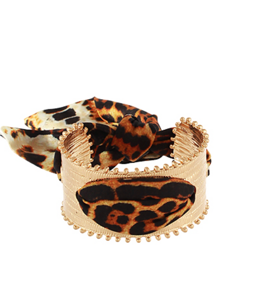 Fabric & Texture Metal Dotted Cuff