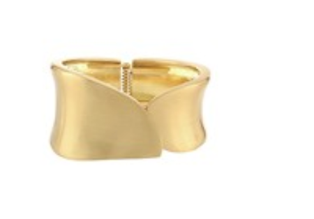 Brushed Metal Concave Hinge Bracelet
